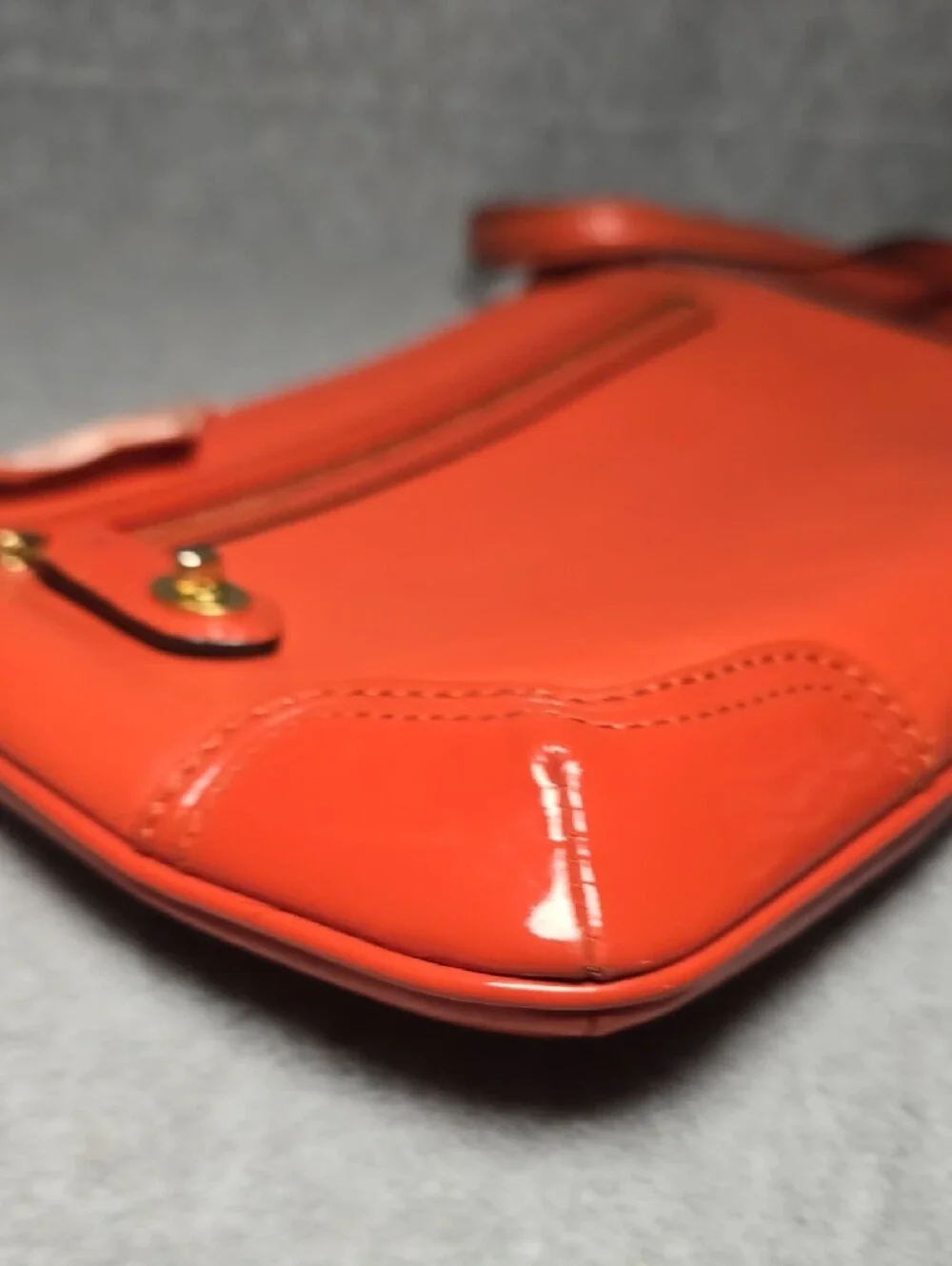 Coach Madison Leather Pocket Swingpack Crossbody Tangerine Orange